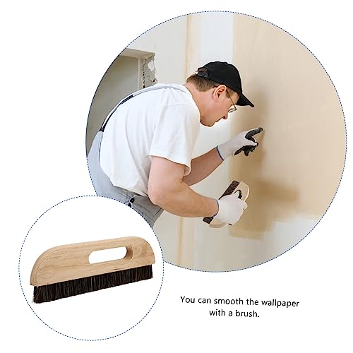 Gadpiparty 1pc Brush Wallpaper Kit Furniture Tools Wall Paper Remover Wallpaper Remover Horse Stickers Paint Accessory Specialty Wallpaper Steamer to Remove Horsehair Beech Bristle Smooth - Thumbnail 6