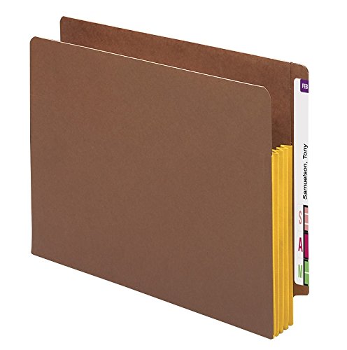 Smead-End-Tab-File-Pocket-Reinforced-Straight-Cut-Tab-3-12-Expansion-Extra-Wide-Letter-Size-Redrope-with-Yellow-Gusset-10-per-Box-73688