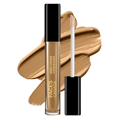 Image of FACES CANADA High Cover Concealer - Walnut Spice 05, 4ml | High Coverage Liquid Concealer | Blends Easily | Natural Finish | Covers Spots, Blemishes & Dark Circles | With Shea Butter & Vitamin E