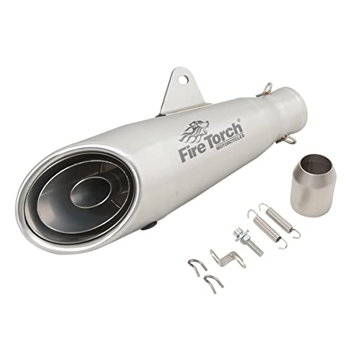 オートバイ バイクサイレンサー スリップオンマフラー バイクマフラー 汎用 差込口50.8mm 長さ350mm ボディの直径105mm