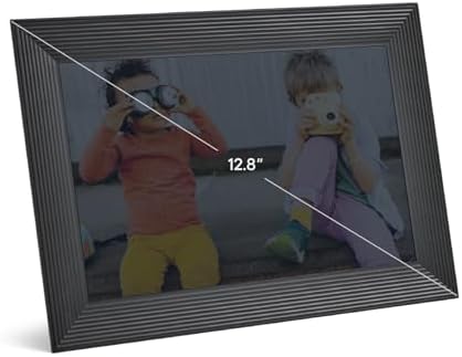 Aura Carver WiFi Digital Picture Frame | The Best Digital Frame for Gifting | Send Photos from Your Phone | Quick, Easy Setup in Aura App | Free Unlimited Storage | Gravel with White Mat - 1