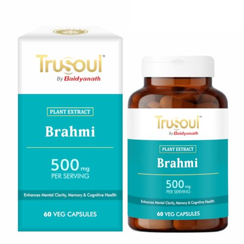 Image of Baidyanath TruSoul Brahmi 60 Veg Capsules | Helps Enhances Mental Clarity, Memory & Cognitive Health | Pure Herbs for Mind Wellness | Promotes Mind Relaxation