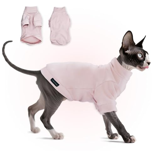 JL WarmPaws Sphynx Cat Clothes Fleece Cats&Small Dogs Pullover Sweater