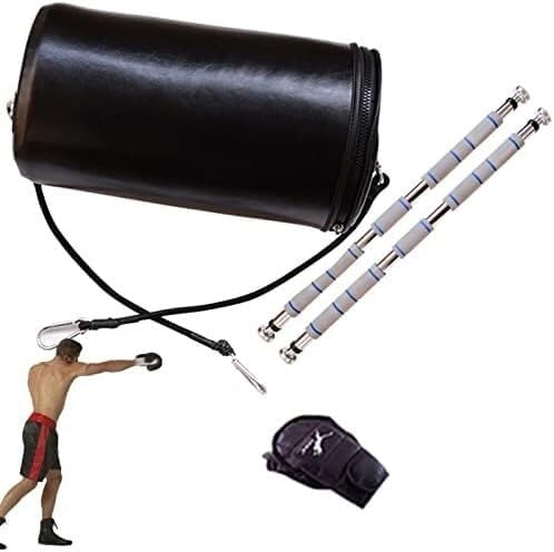 Speed Bag for Boxing, Punching Bag with Stand Adult, Large Boxing Speed Bag Doorway Double End Punching Ball, Portable Reflex Bag for Reaction, Agility, Fight Skill