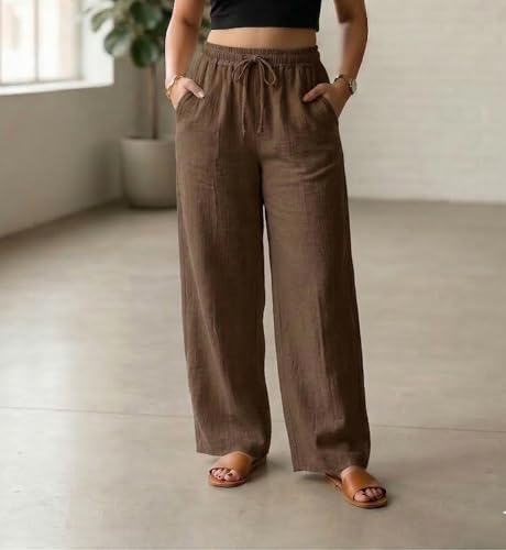 Image of Women Linen Cotton Pants