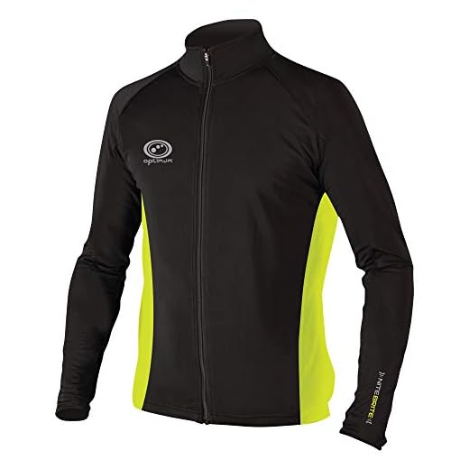 Optimum Nitebrite herr cykling Roubaix vinterjacka, svart/fluro grön, medium