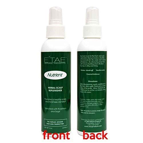 Etae Natural Products Nutrient Herbal Scalp Replenisher Spray 6oz for Natural, Relaxed, Color Treated Hair (1 item) by ETAE