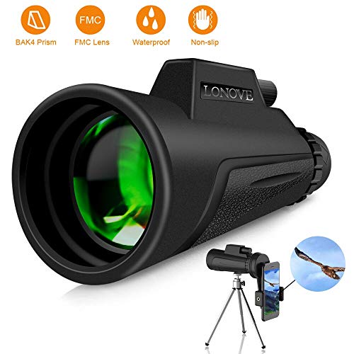 Monocular Telescope Compact Monocular - 12x50 HD High Power Monocular with Smartphone Holder