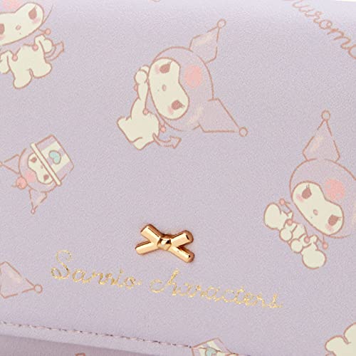 Kawaii Anime Girl's PU Leather Short Wallet Women's Cartoon Purse Coin ID Credit Card Bag Clutch Buckle Case Purple4