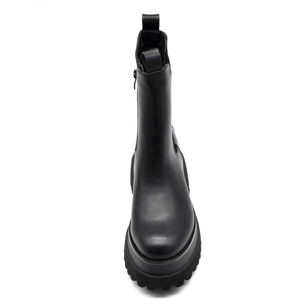 IF FASHION Stivali Stivaletti Anfibi Scarpe Chelsea da Donna Platform Con Suola Track G661