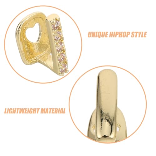 5 piezas de grills de dientes hip hop chapados en oro miniatura 3