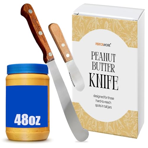 El Mejor Listado de Cuchilla de dos mangos disponible en línea. 39 Performore 2 cuchillos esparcidores, cuchillo de mantequilla de maní de 12 pulgadas que funciona muy bien con tarros y cuchillo corto de 5 pulgadas, espátulas de acero inoxidable...