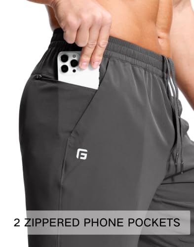 Image of GGJ Men's Lightweight Athletic Shorts with 2 Zipper Pockets 7 inch /9 inch /5 inch Gym Workout Running Quick Dry Tennis Shorts for Men