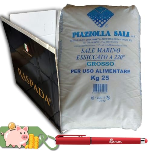 25 kg sale marino essicato per addolcitori acqua filtro depuratori casa piscina antialghe e omaggio Raspada
