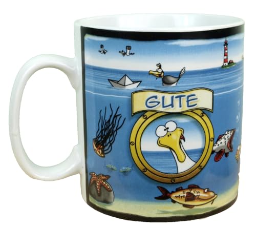 Großer Kaffeebecher - Gute Laune Pott - Becher Tasse Maritim...
