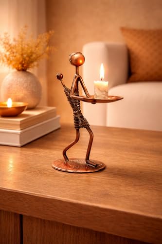 Pal Handicrafts Handcrafted Tribal Lady Metal Candle Holder, Festival, Metal, Multicolor, 25.4×12.7×7.62 cm, 800 Grams Pal Handicrafts Handcrafted Tribal Lady Metal Candle Holder, Festival, Metal, Multicolor, 25.4×12.7×7.62 cm, 800 Grams