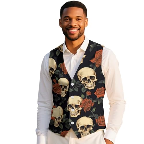 Men's Suit Vest Slim Fit Business Vests Formal Dress Lightweight Waistcoat Vest for Suit or Tuxedo with Pockets2