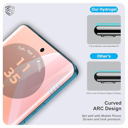 Image of TPU hydrogel Edge to Edge Screen Protector Guard For Motorola Edge 40 Neo (6.55 Inch) With Installation Kit | Fingerprint Compatible | Edge to Edge Coverage