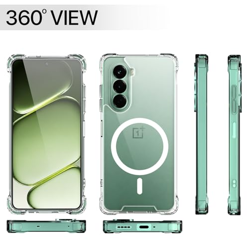 Image of Pikkme Back Cover for OnePlus Nord CE 6 Lite 5G Mag-Safe Shockproof PC + TPU | Protective Case Magnetic Support | Bumper Case (Transparent Mag-Safe)