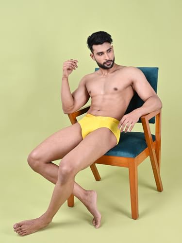 Image of Rupa Colors Modern Solid Brief for Men, Cotton Blend, Regular Fit, Outer Elastic, Pack of 1