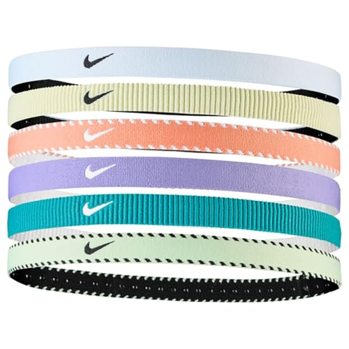 Nike Flex Classic 6PK Diademas para hombre Lilac Ice/Dusty Cactus/White One Size