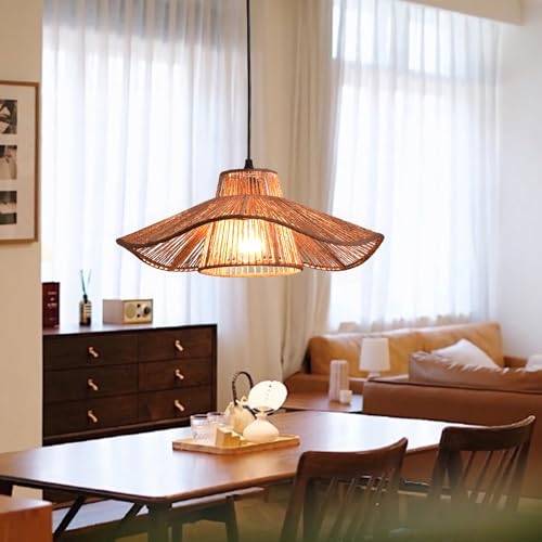Suspension Rétro E27 Lustre Vintage 40cm avec LED Incluse et Hauteur Réglable 150cm