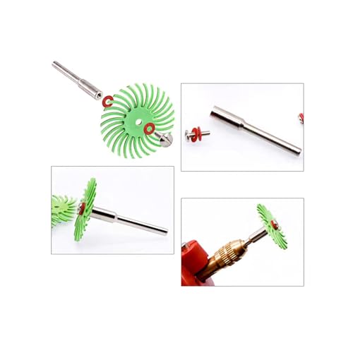 Image of Tools 48pcs 1 Inch Radial Bristle Disc Kit with 3mm Shank for Rotary Tools,Detail Abrasive Wheel for Jewelry Wood Metal Polishing, Bristle Wheel with Grit 50-1000