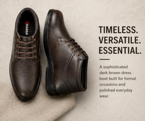 Image of Kraasa Alloy Formal Shoes for Men | Vegan Leather Lace-Up Office Shoes
