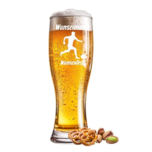 Bicchiere da birra con incisione sportiva, 0,5 l, con testo a scelta, nome anno o scritta, per occasioni speciali come compleanno, anniversario, festa del papà o celebrazione, incisione a scelta