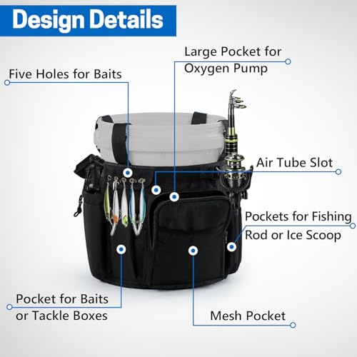 VISEMAN Organizador para Cubo de Pesca de 5 Galones, Bucket Buddy miniatura 4