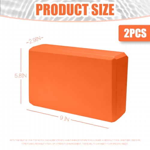 Image of Septo 2 Pcs Yoga Blocks, 9x6x3 Inch Foam Blocks for Pilates | High density EVA foam Yoga Props lightweight non-slip surface for meditation stretching balance training
