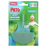 Pato Colgador Edición Limitada Mint Matrix, Acción 4 en 1, Colorea el Agua Turquesa, Limpia el Inodoro, Antical, Frescor Intenso, 1 Colgador