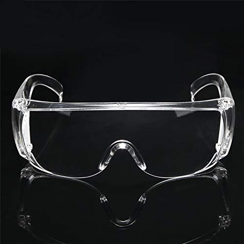 DOMTAI Anti-Fog Protective Safety Glasses Over-Glasses Goggles Clear Vision Lenses Dust-Proof Anti-Scratch UV Protection Eyewear for Home Lab Workplace (1 Pair)