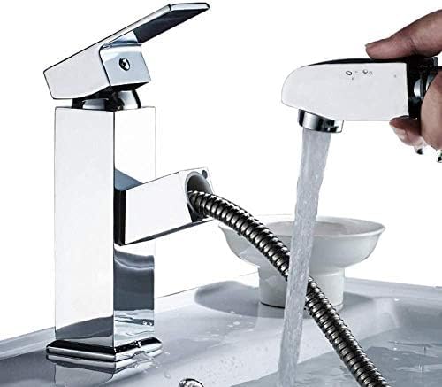 Robinet mitigeur monotrou extractible eau chaude et froide pour évier