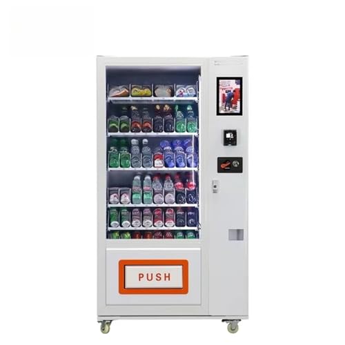 Snack and Drink Vending Machine, Combo with Refrigeration, Smart Touchscreen and Credit Card Reader, Perfect for Offices, Airports, Malls, and Restaurants