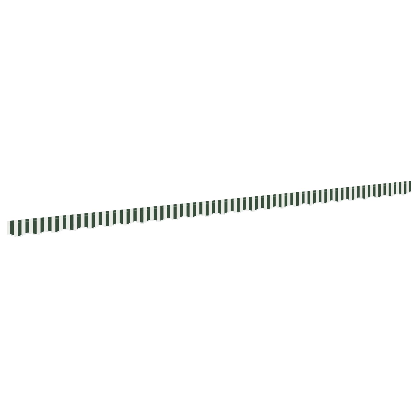 Tomostar Tissu de Remplacement de Cantonnière d’auvent, Lambrequin pour Store Toile de Remplacement Bandeau Banderole Store Banne de 6 m Vert et Blanc 5,8x0,2 m