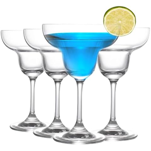 Qipecedm Hand Blown Margarita Glass Set Cover