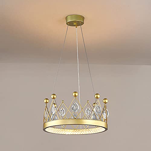 Lustre Suspendu LED en Anneau de Cristal Lampe de Plafond Couronne Moderne