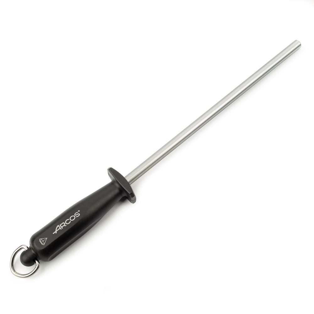 Arcos Manual Knife Sharpener Carbon Steel and Diamond Ergonomic Polypropylene Handle 230 mm for Right and Left Handed