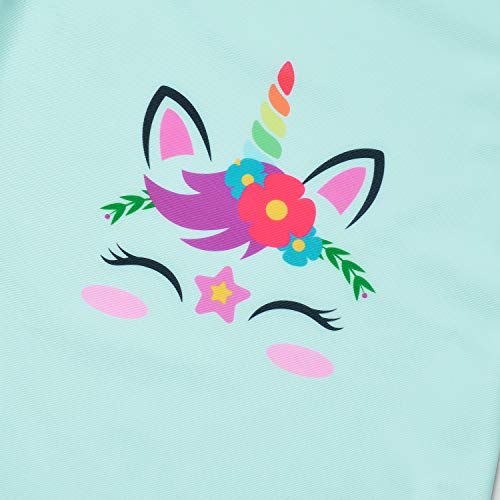 Jxstar Girls Rash Guard 2-Piece Unicorn/Mermaid Swimsuits Swimwear UPF 50+ UV4