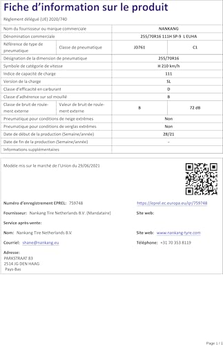 Nankang 255/70 R16 111H SP-9 Suv - 3
