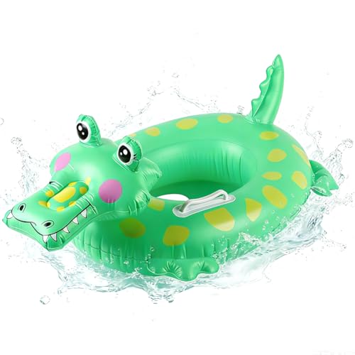 Crocodile Anneau de Natation, Anneau Natation Gonflable, Gonflable Inflateable pour Piscine, Animal Anneau Natation Gonflable, pour Filles Garçons Piscine...