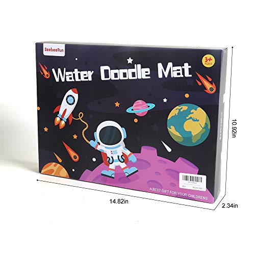 BeebeeRun Magic Water Painting Doodle Pad for Kids,Neon Colors Aqua Magic Water Drawing Mat,Educational Learning Mats,Writing Water Canvas Toys Gift Gifts for Girls Boys(Double Side)