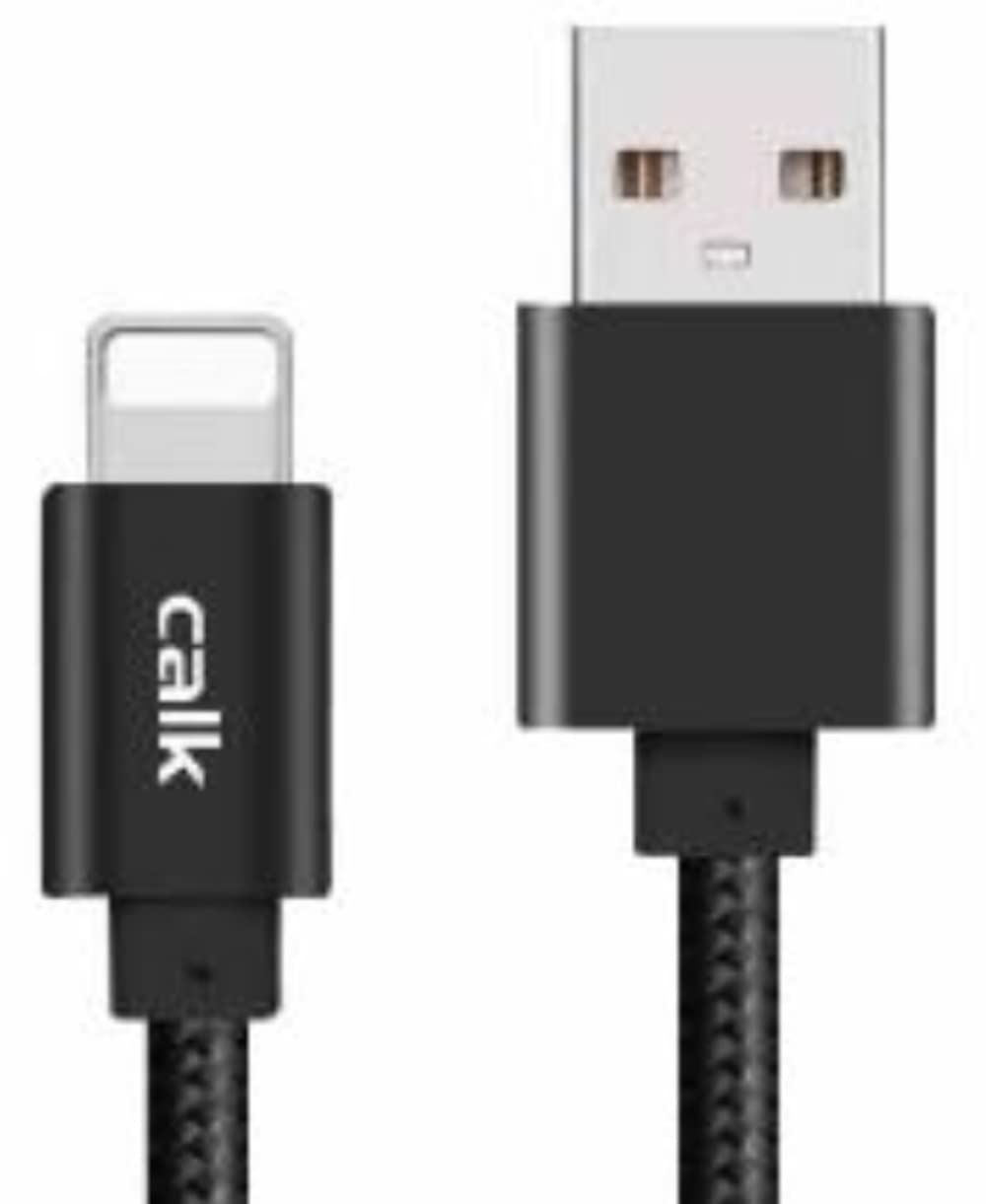 Calk iPhone Charger Cable 1M USB to Lightning Cable Fast Charging Braided Cord and Aluminum Case 2.4A Fast Charge for iPhone 14/14 Pro/14 Plus/14 Pro Max, ipad Pro, iPhone 8-13 All Series