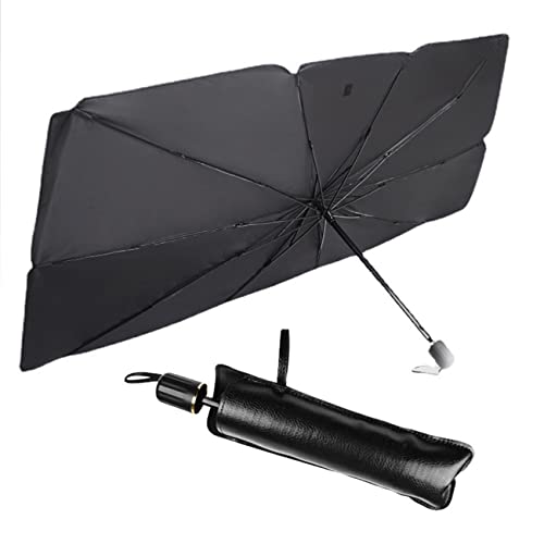 Yakefly Car Windshield Sun Shade Umbrella, Foldable Car Sunshade Front Window Cover Windshield Sunshades,Uv Protection,Foldable Windshield Umbrella Sun Shade Cover Visor,Fit For Most Cars(55"X 31") #TOP1