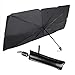 YAKEFLY Car Windshield Sun Shade Umbrella, Foldable Car Sunshade Front Window Cover Windshield Sunshades,UV Protection,Foldable Windshield Umbrella Sun Shade Cover Visor,Fit for Most Cars(55