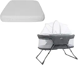 Conforto Versátil para seu Bebê: Colchão Oval para Moisés ou Carrinho, Transformável em Moisés - Suporte de Qualidade para um Soninho Aconchegante