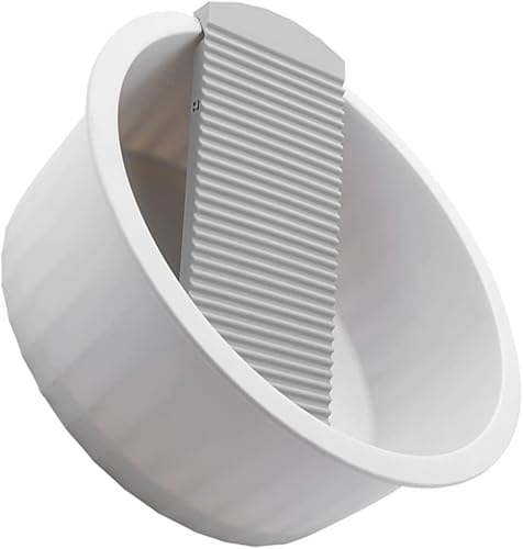 Juego de lavabo grande para lavar la ropa, color gris, juego de lavabo de plástico para lavado de manos, lavabo multiusos