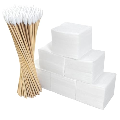 Image of Gun Cleaning Supplies - Lint Free Gun Cleaning Patches and 6 Inch Gun Cleaning Swabs Kit - Fit for Most Caliber Firearms Cleaning