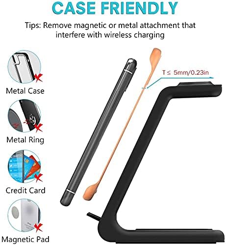 Wireless Charger, 3 in 1 Wireless Charging Station, 18W Fast-Charging Stand for iPhone 14/13/12/11 Pro Max/X/Xs Max/8/8 Plus - Image 5